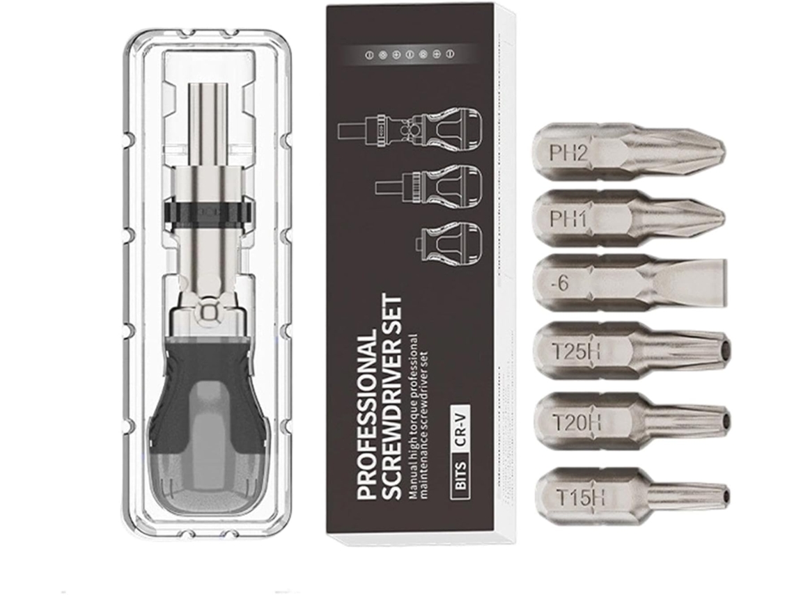 Conjunto De Bits Para Chave Fenda Com Catraca - Bit Multifuncional