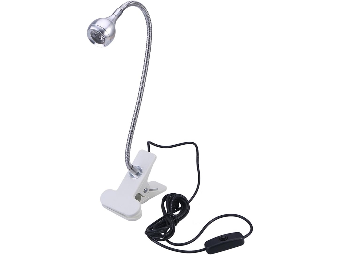 KOFIHETY Luminária LED para Leitura, Estudo, Trabalho e Dormir com Clipe e Interruptor LigaDesliga Branco (roxo)