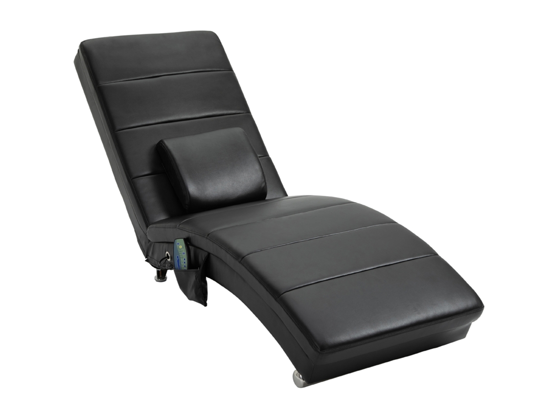 Poltrona Relax Elétrica De Massagem, 8 Pontos Massagem, Design Gravidade Zero, Imitação Couro, Mobiliário Sala, Preto