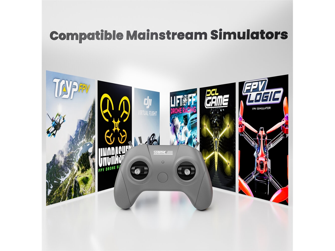 Modo 1 Startrc S8 Pro Controlador Simulador Fpv Dji Liftoff Drl Dcl Uncrash Tryp Iniciantes Experientes MDUG (acelerador Mão Esquerda)