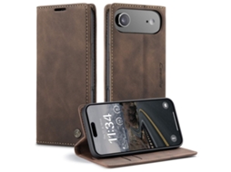Capa Carteira Caseme Compatível Com Iphone Air - Café