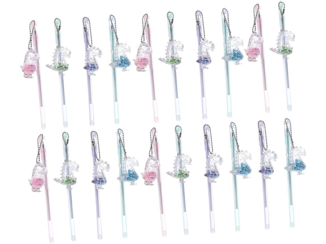 Conjunto De 20 Canetas Em Gel, Multicoloridas, Esferográficas Formato