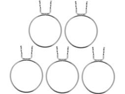 Conjunto De 5 Ganchos Metálicos Redondos Para Painéis Perfurados, Port