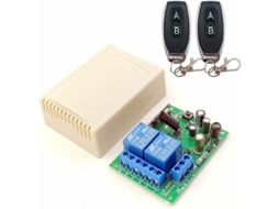 Interruptor remoto sem fio 433 Mhz, 2 canais, AC 220v, controle para porta, persiana, luz, bomba BRILVIBERA