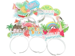 Conjunto De 12 Acessórios De Praia, Incluindo Faixas De Cabelo Para Festas, Para Meninos E Meninas, Estilo Havaiano.