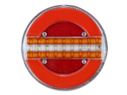 Farolim Traseiro Dinâmico 24v com 49 Leds Luz de Travão, Drl, Pisca Sequencial e Strobo para Carros, Barcos e Reboques