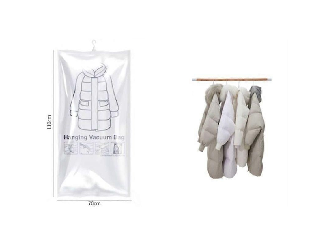 6 Pcs Sacos De Armazenamento A Vácuo Pendurados Para Roupas Economia Espaço