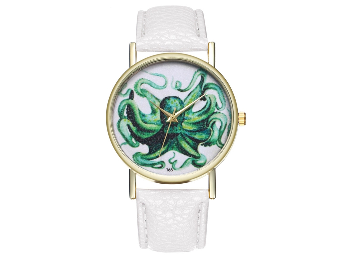 Reloj De Pulsera De Cuarzo Con Correa De Cuero Pu Zhoulianfa (blanco) Unisex