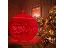 Bola de Natal Inflável Pvc Iluminada com Luz Led Recarregável | S/MARCA