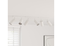 Vidaxl Foco De Teto Com Holofotes Branco 73 X 6 X 16 Cm Metal
