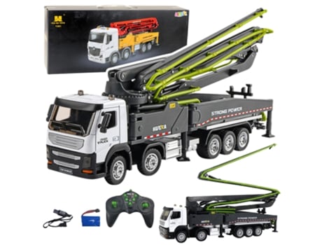 Caminhão Betoneira Rc Com Controle Remoto Huina Gray 118