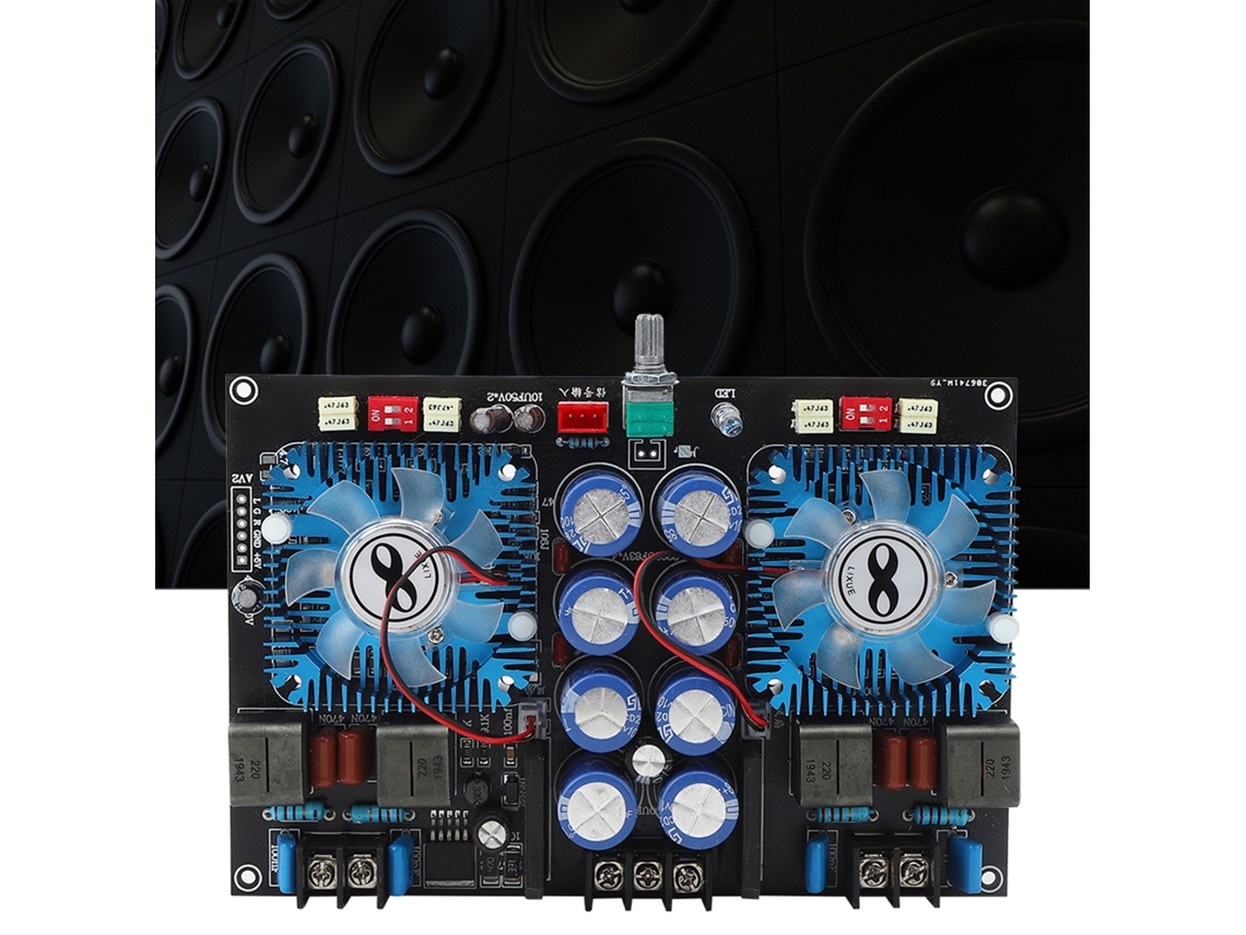 Laxiscreed Amplificador Digital De Potência Com Dual-core E Ventilador Integrado Para Áudio De Alta Qualidade