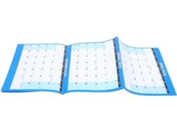Calendário De Parede Anual De 2026, Para Escrever E Apagar, Tamanho Médio, Papel Laminado Azul, Calendário De Parede Gokoco