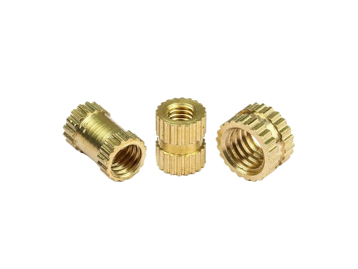 10-50 Peças De Porcas Inserção Roscadas Serrilhadas Cobre M2 5 M3 M4 M5 M6 Comprimento 12mm, M5 Diâmetro Externo 6, 3mm