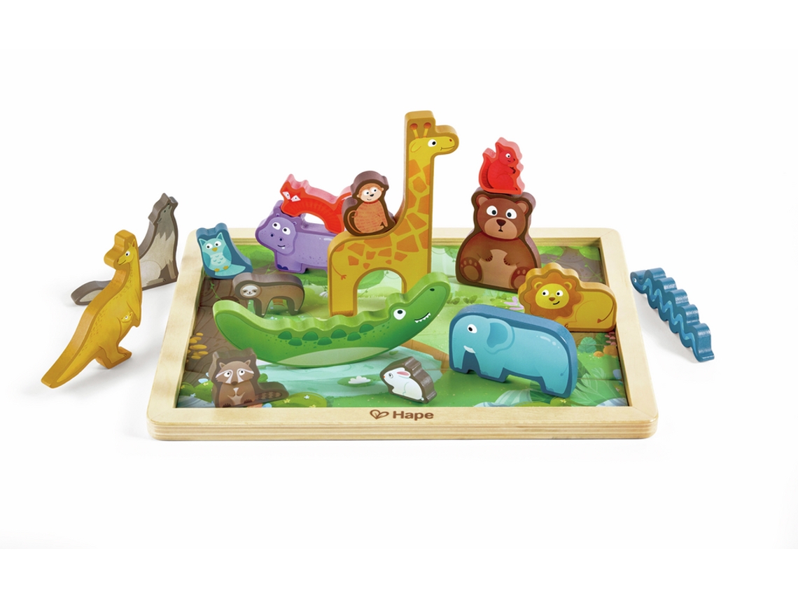 Quebra Cabeça Hape Reino Animal Brinquedos De Madeira