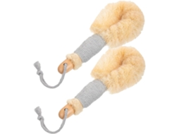 Conjunto De 2 Escovas Esfoliantes Corporais Com Cabo, Escovas Naturais Para Limpeza E Massagem Das Costas