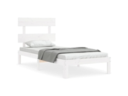 Bed Frame, Bed Frames Vidaxl Branco Madeira De Pinho (90 X 200 Cm)