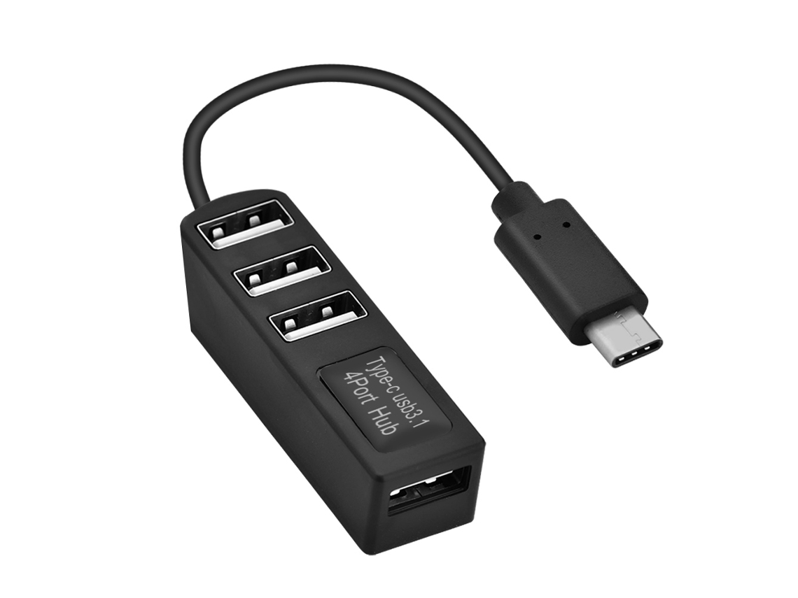 Hub Usb (interface Type-c Expansão De 4 Portas) Hub Usb2.0 De 4 Portas Usb3.1 Type-c De Alta Velocidade