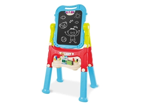 Pizarra Infantil 2 En 1 Con Accesorios Y Soporte De Cuatro Patas Más De 3 Años Jucosurp23