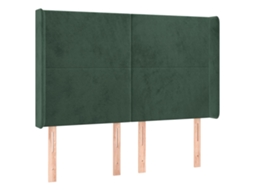 Headboard, Headboards Vidaxl Verde Veludo (147 X 16 X 118/128 Cm)