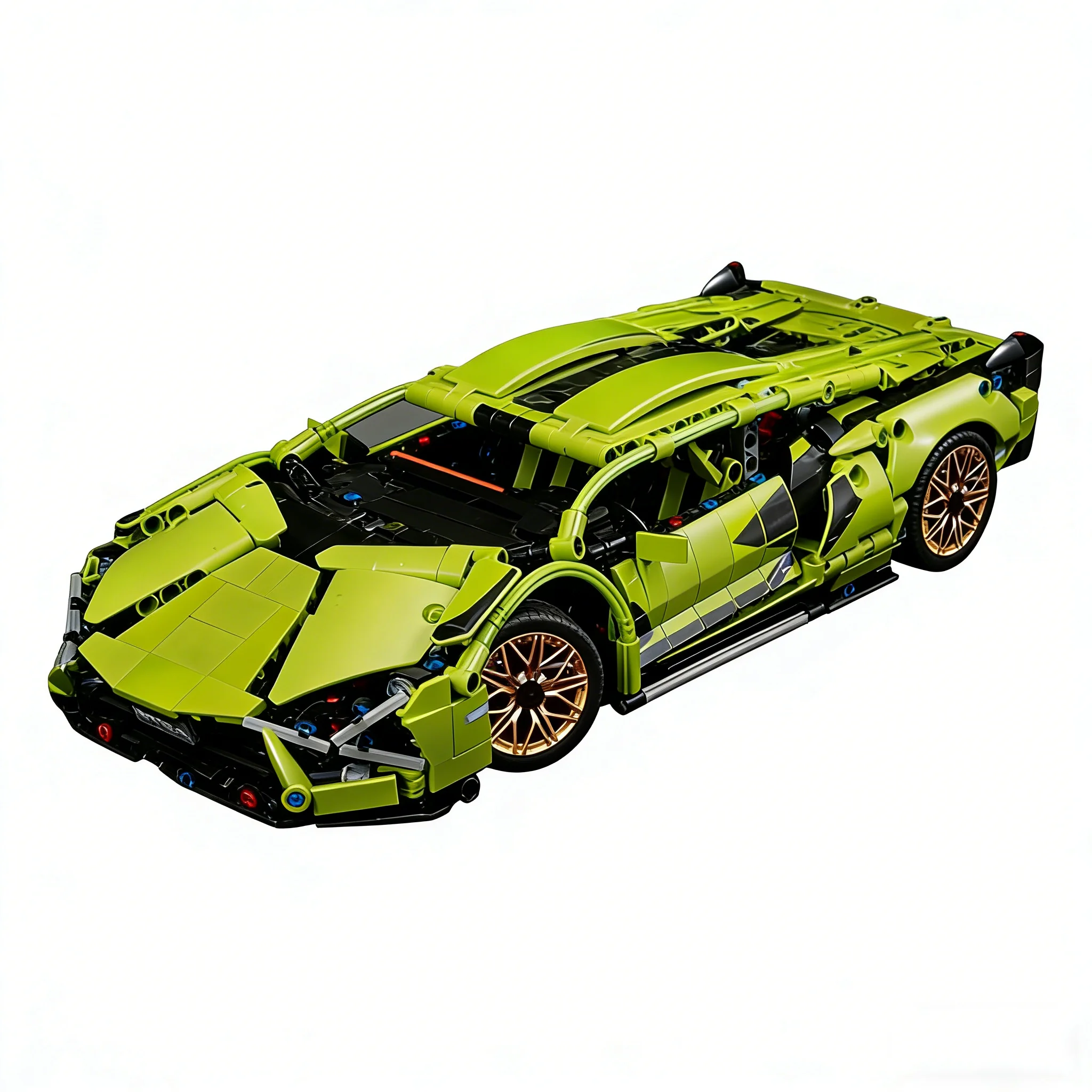 (estático) Carros De Brinquedo De Blocos De Montar, Modelo Estático Ou Controle Remoto Elétrico, Opcional