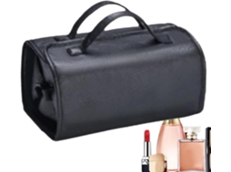 Bolsa grande impermeável para maquiagem e itens de higiene pessoal.