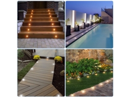 Rebe-kit De 10 Luzes Led Para Deck 0.8w Acero Inoxidable 304 Ip67 Impermeável Embutido 90-265v Plugue Eu