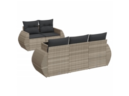 Garden Sofa Set, Garden Sofa Sets Vidaxl Cinzeto Rattan / Vime (n/a)