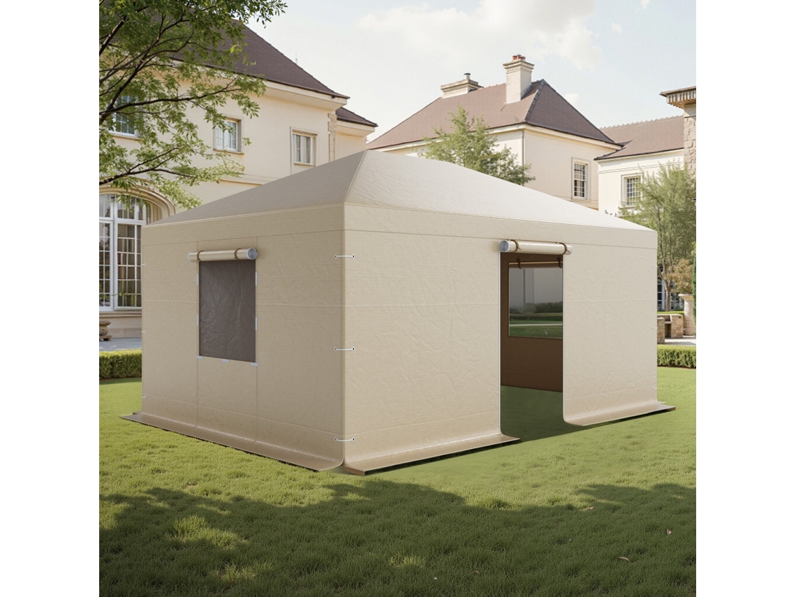 Cobertura Para Gazebo De Inverno 3,7 X 4,92 M Resistente Às Intempéries Vevor