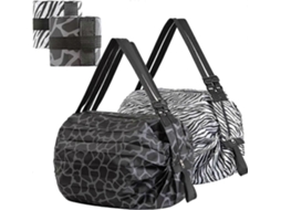 Conjunto de 2 Sacolas de Compras Reutilizáveis ​​e Dobráveis ​​ Sacolas Resistentes e Impermeáveis ​​para Armazenamento, Suportam Até 15 Kg, em GOKOCO
