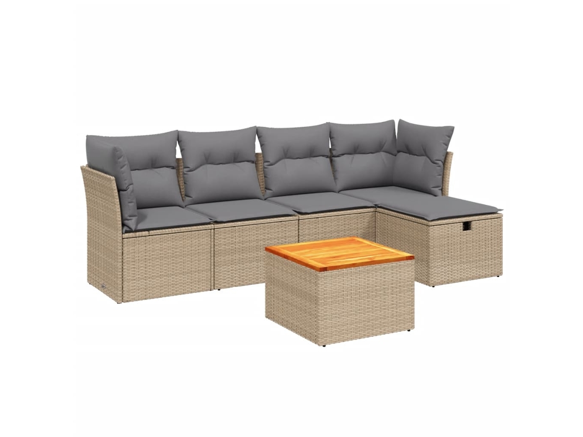 Garden Sofa Set, Garden Sofa Sets Vidaxl Bege Rattan / Vime (n/a)