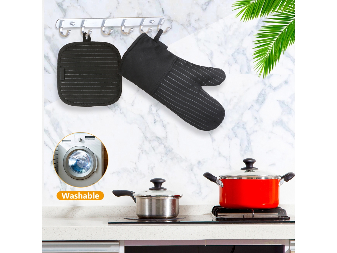 Luvas de Forno e Guarda panelas Resistentes ao Calor | S/MARCA