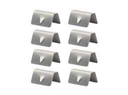 8 Peças Clips Defletores Vento Chuva Aço Inoxidável Compatíveis Heko G3 Sned Clip Prata 2x1,05cm Plata