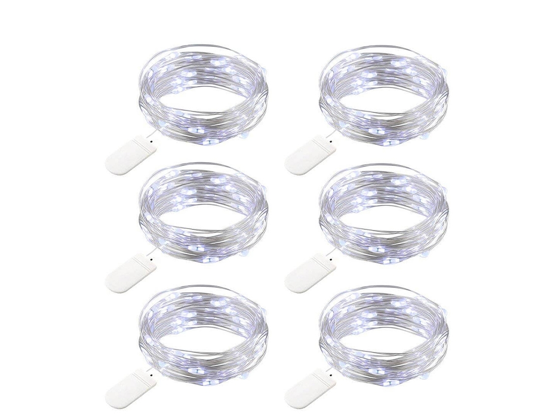 Cordão de Luzes Led em Fio de Cobre 1.2M 24 Leds para Decoração de Garrafa Frio 8 Peças NEVEANCE