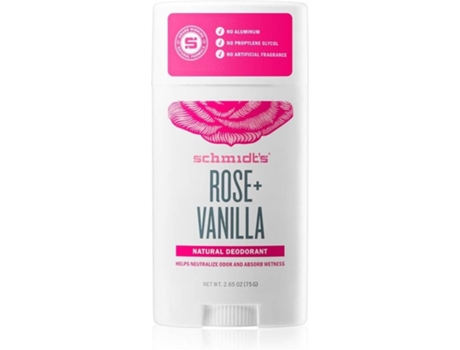 Desodorizante SCHMIDTS Rose + Vanilla  Stick (75g)