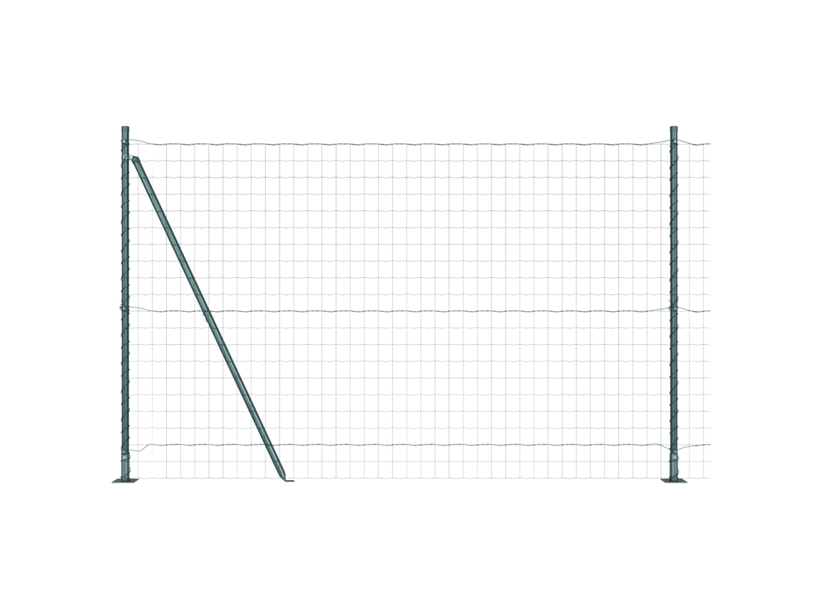 Conjunto 1 Cerca Externa Vidaxl Verde Aço (10 X 1,4 M)