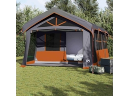 Vidaxl Barraca Familiar Cinza E Laranja 620 X 322 X 240 Cm Poliéster