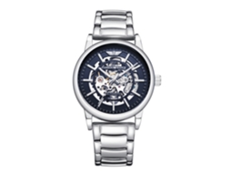 Relógio Mecânico Masculino Esqueleto MDUG (branco e Azul)