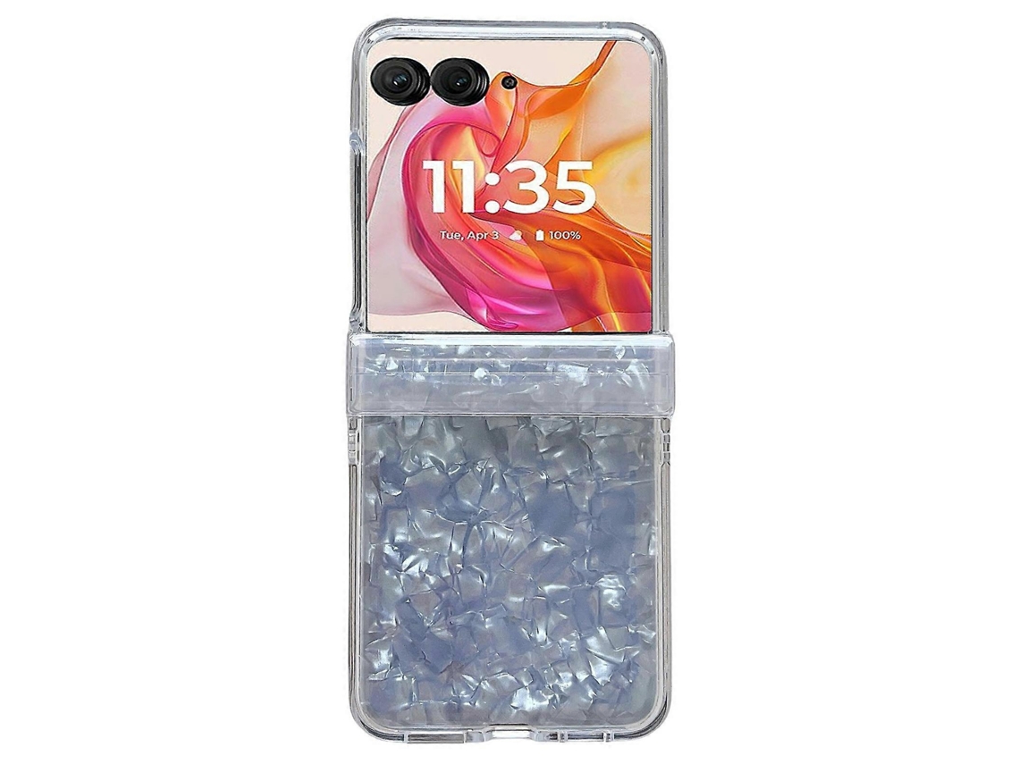Conjunto De Três Peças De Capas Para Celular Com Textura Perolada Em Formato De Concha Para Motorola Razr 40 Ultra.