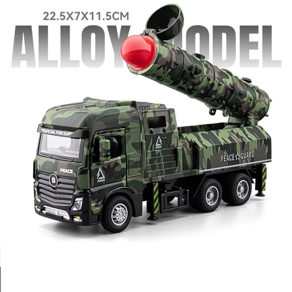 (míssil Único) Modelo De Caminhão De Mísseis Em Escala 1:32 - Modelo De Brinquedo - Fundido Em Metal - Modelo Militar