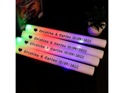 Palo De Espuma Iluminado Led Multicolor Para Festas Casamentos Aniversários 40x4cm 12h Brilho 60/50/30/15/12unidades 30 Peças Personalizadas