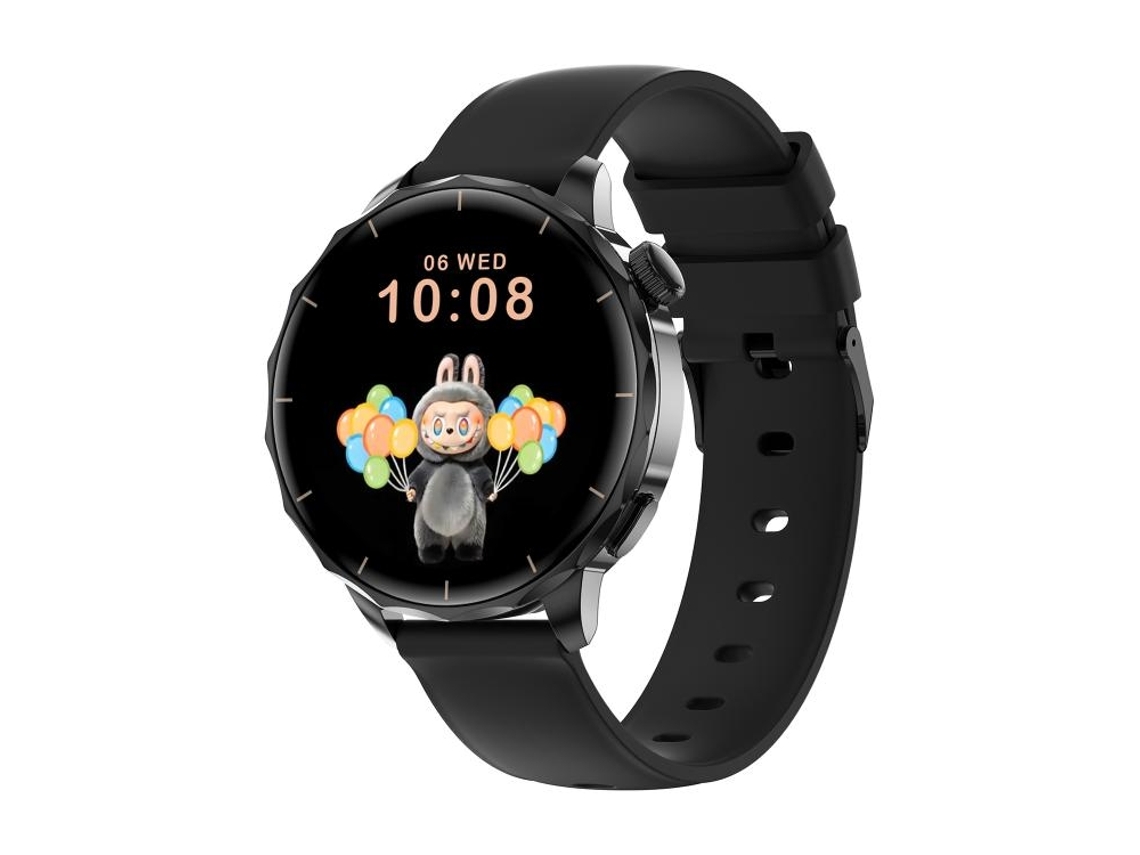 (preto) Smartwatch Com Tela Amoled Redonda De 1,32 Polegadas, À Prova D'água E Com Chamadas Bluetooth._glo