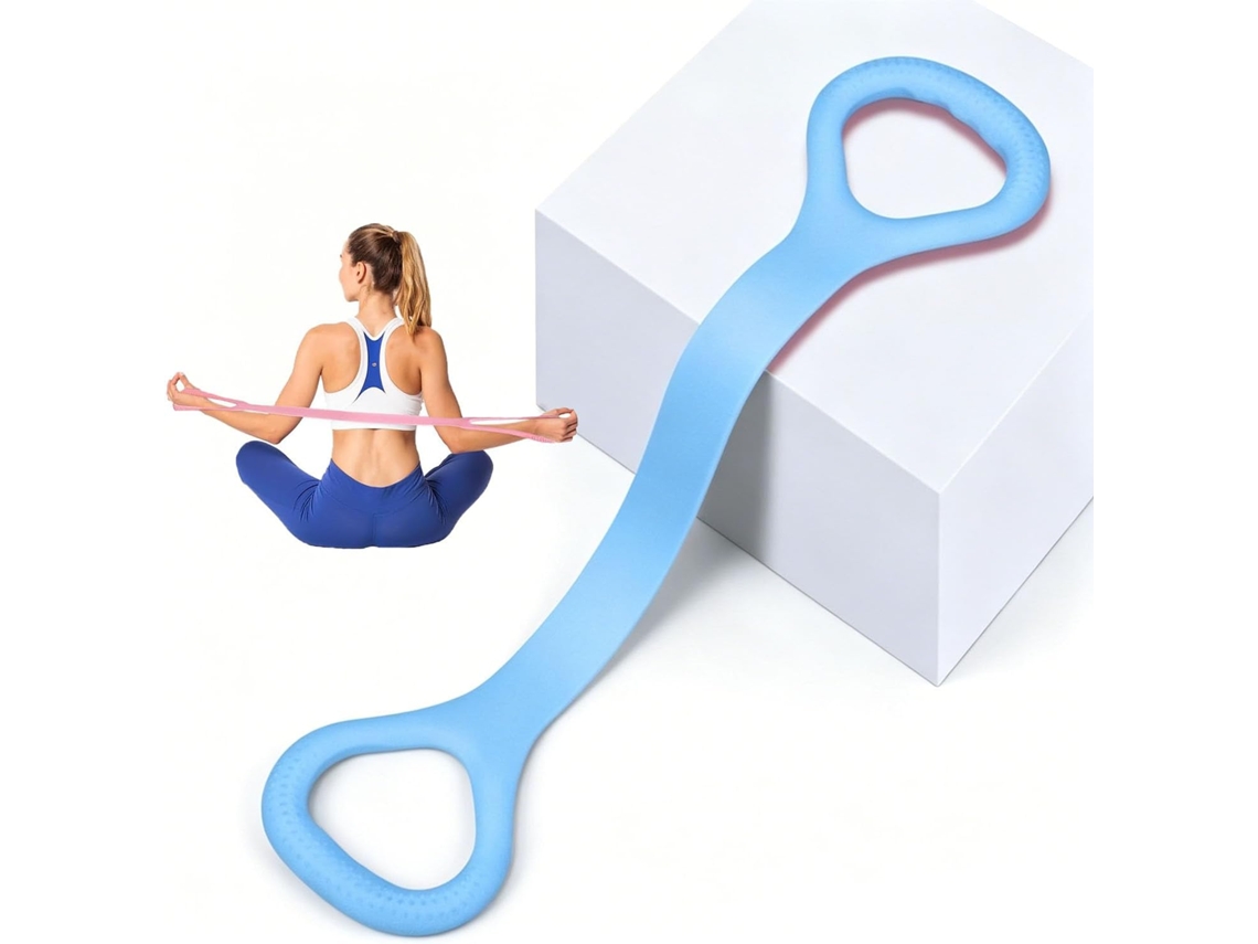 Faixas De Resistência Em Formato 8com Alça, Alongamento Aprimoradas Para Exercícios, Ioga, Silicone Homens E