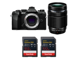Om 5 Mark Ii Preto + 40 150mm F/4 Pro + 2 Sandisk 512gb Extreme Pro Uhs ii Sdxc + Ebook “20 Dicas para Fotos Que Impressionam” OM SYSTEM