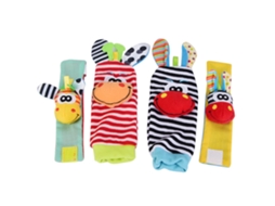 Mali brinquedos Rattle para Bebê Meias e Pulseiras Animais Girafa e Burro B Sons Suaves