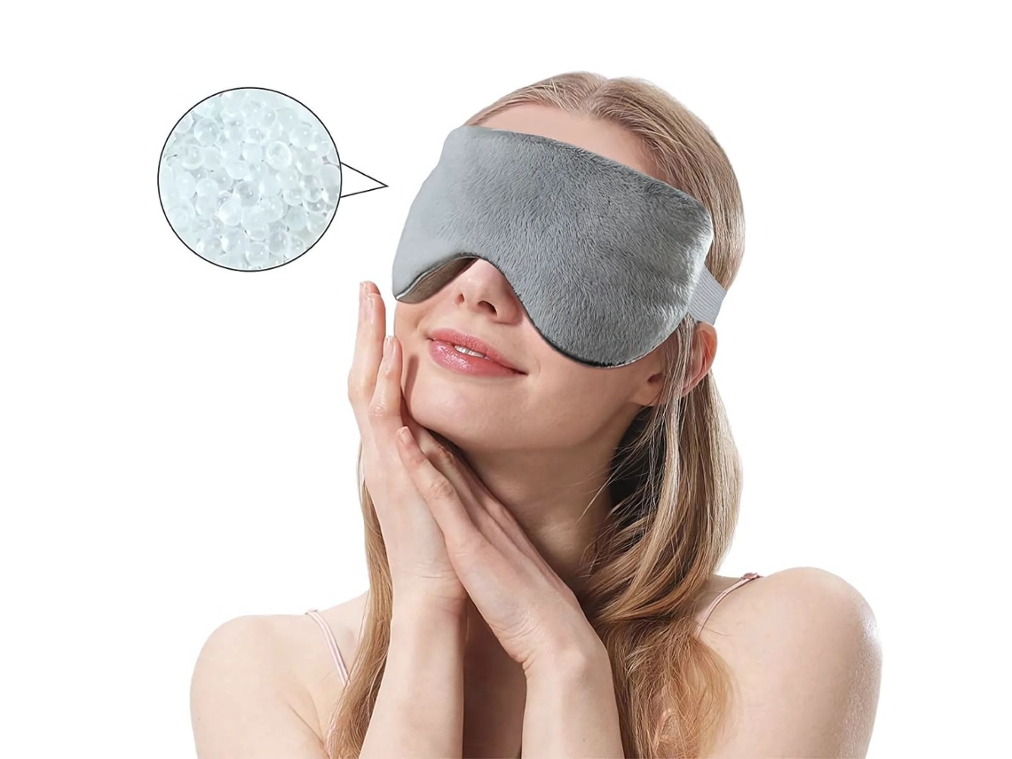 Máscara para Olhos com Terapia Quente e Fria para Alívio de Dores de Cabeça e Cansaço Visual AQUAFORGE
