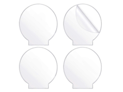 4 peças de folha de acrílico transparente painel redondo placa de acrílico de plástico grosso para base de luz LED, sinal, faça você mesmo Sygo (4 mm)