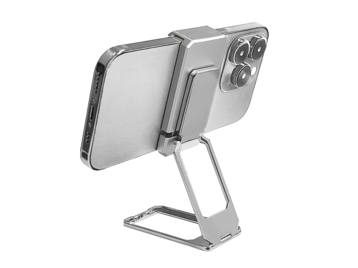 Suporte Giratório 360° Dobrável Com Clipe Traseiro Para Celular, Anel De Metal Para Apoio De Dedo.