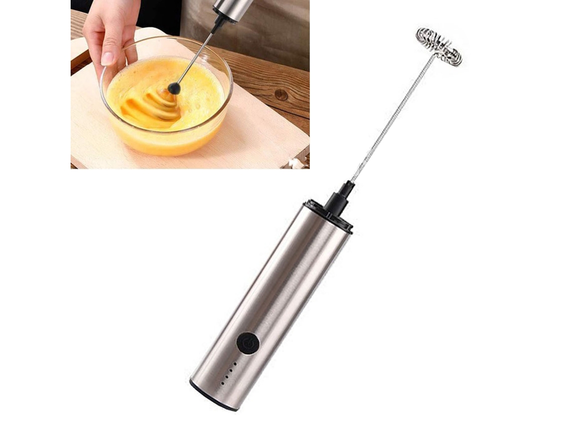 Mini Agitador Elétrico Multifuncional Recarregável Por Usb, 3 Velocidades, Batedor Elétrico Sem Fio Para Ovos, Café, Leite Slowmoose