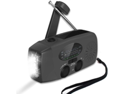 Rádio Meteorológico Solar De Emergência Noaa, Com Manivela, Autoalimentado, Rádio Am Fm Wb, Lanterna De 3 Leds Olysi Shop